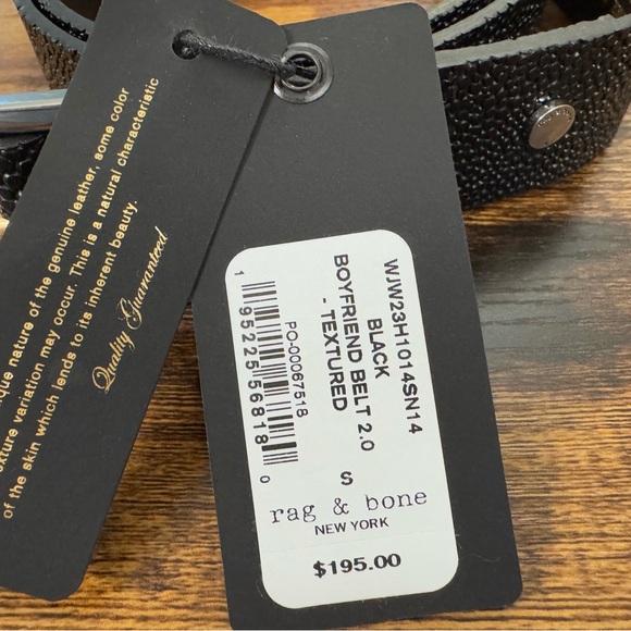 NWT Rag & Bone Boyfriend Textured Leather Belt-Small - Picture 8 of 9